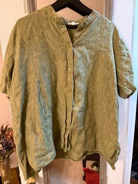 Eileen Fisher Linen Button Down